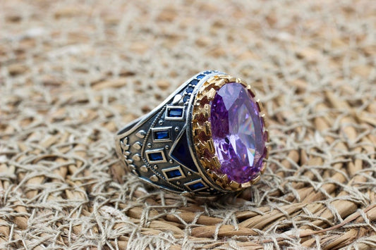 Amethyst Silver ring-Royal Velvet