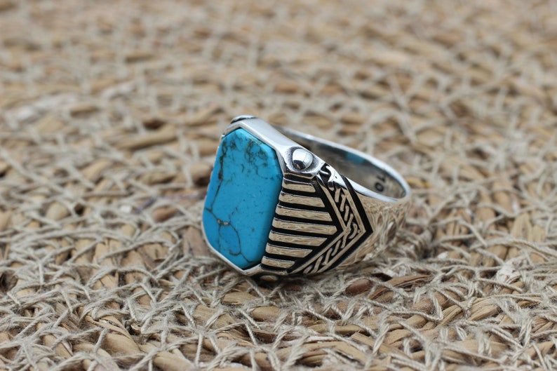 Turquoise Silver ring for Men Ottoman Standard2