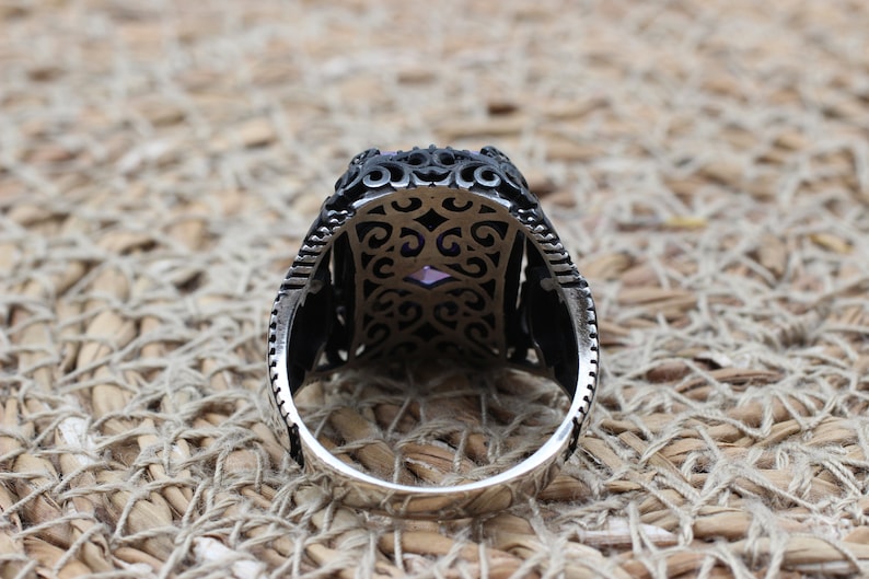 Amethyst Silver ring-Turkish