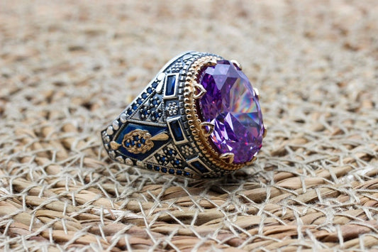 Amethyst Silver ring-Ottoman2