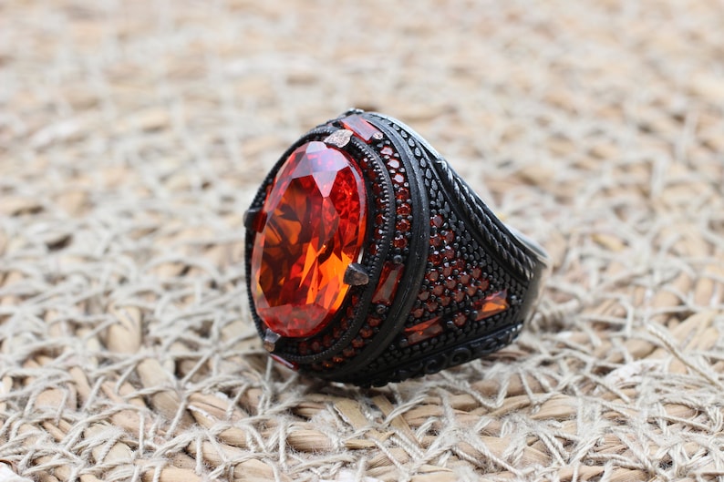 Ruby Silver Ring-Kırmızı Elmas