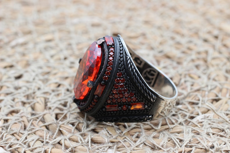 Ruby Silver Ring-Kırmızı Elmas