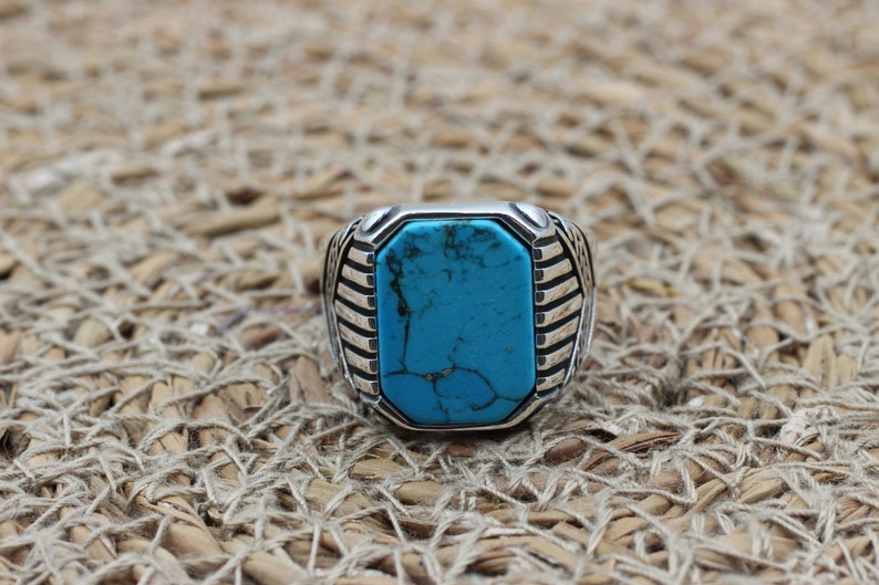 Turquoise Silver ring for Men Ottoman Standard2