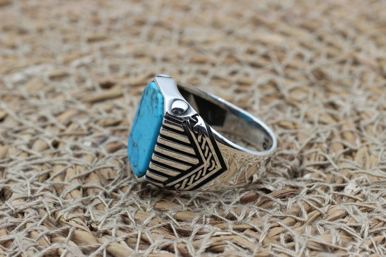 Turquoise Silver ring for Men Ottoman Standard2