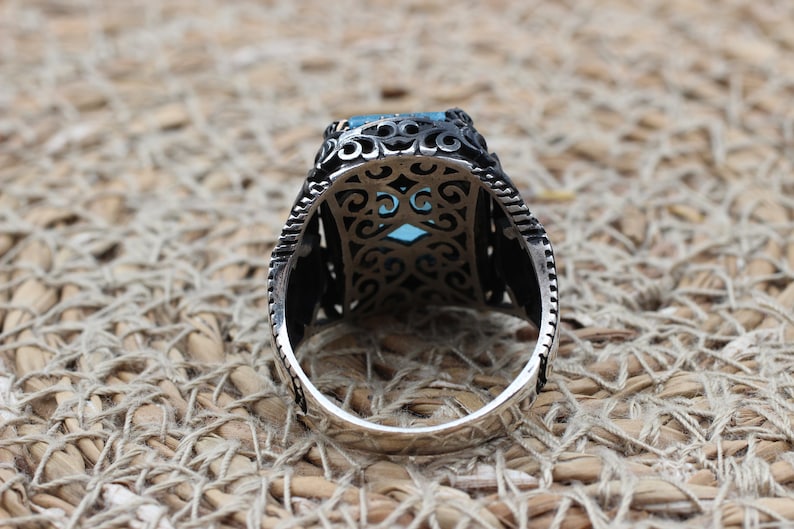 Aquamarine Silver ring-Deep Ocean