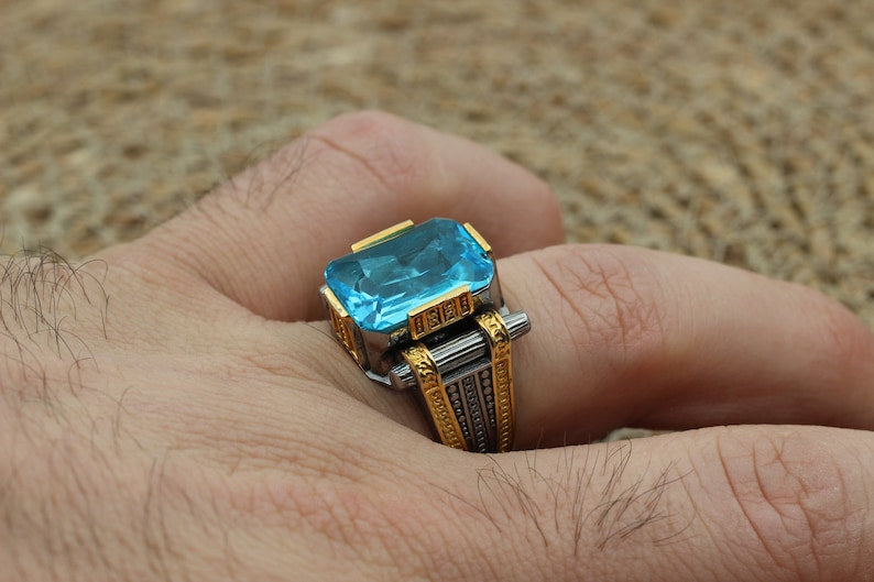 Aquamarine Silver ring-Sailor