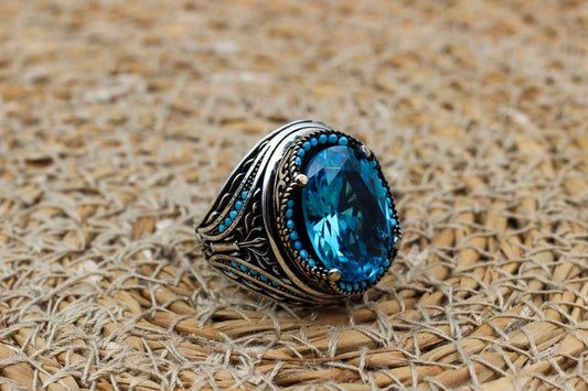 Aquamarine Silver ring-Bluetide