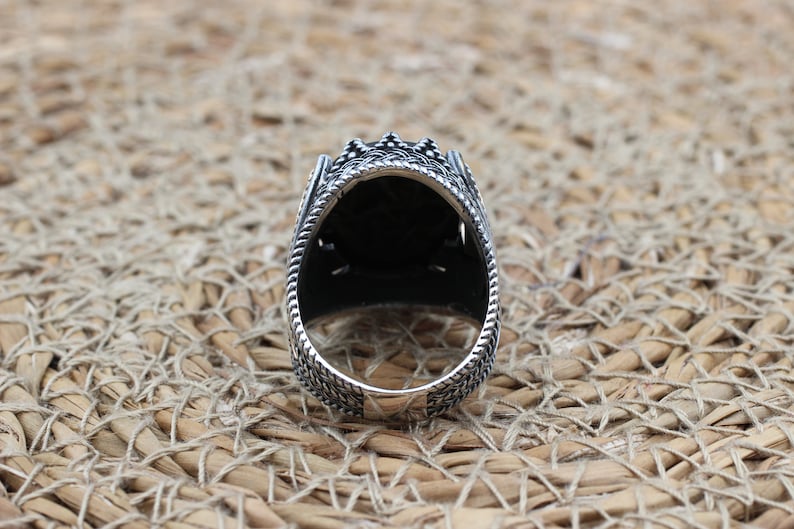 Onyx Silver ring-FaithShield