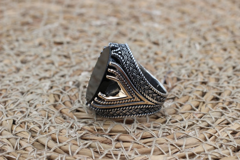 Onyx Silver ring-FaithShield