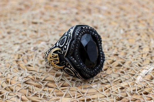 Onyx Silver ring-Balance Keeper