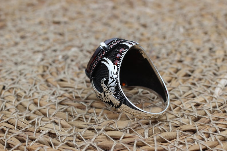 Ruby Silver ring-Predator