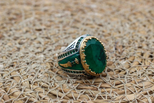 Tourmaline Silver Ring-Green Tourmaline