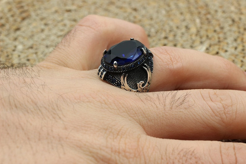 Sapphire Ring Silver-Predator