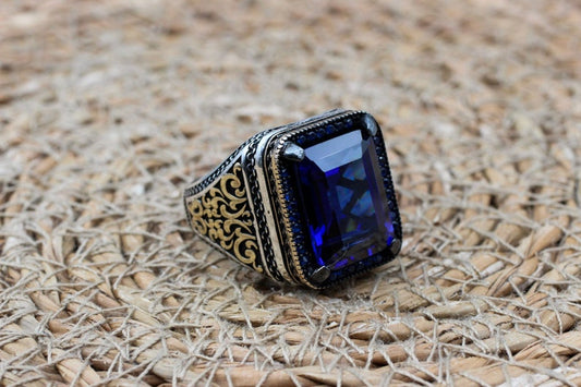 Sapphire Ring Silver-Mystic Blue