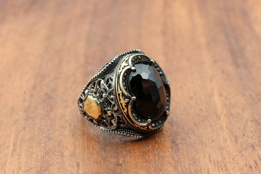 Onyx Silver ring-Emperor