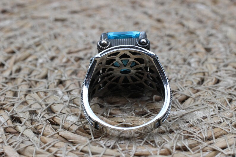 Aquamarine Silver ring-ClarityTide