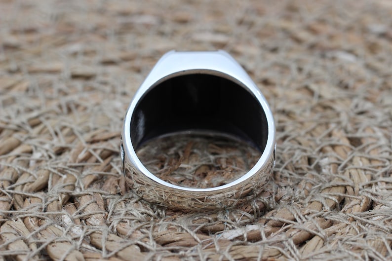 Onyx Silver ring-Minimalist