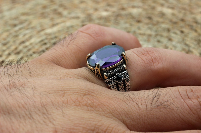 Amethyst Silver ring-Lavender