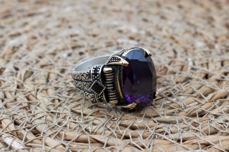 Amethyst Silver ring-Lavender