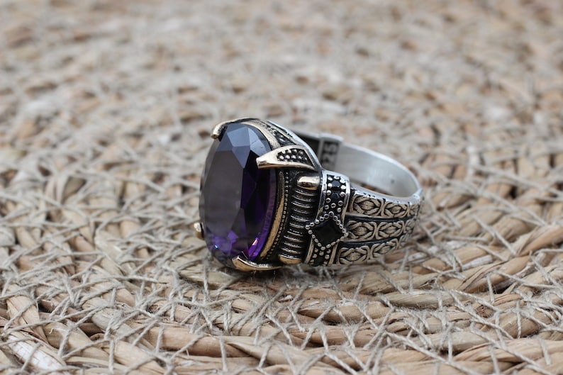 Amethyst Silver ring-Lavender