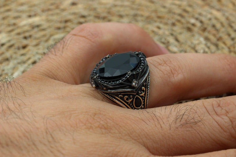 Onyx Silver ring-Blackmoney