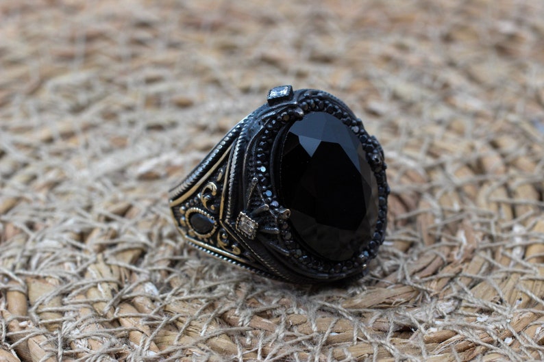 Onyx Silver ring-Blackmoney