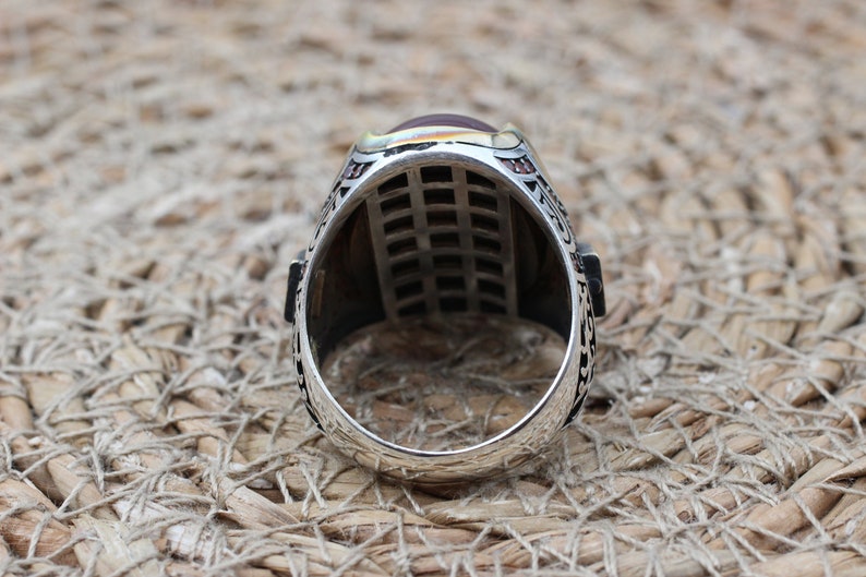 Aqeeq Silver ring for Men Kingshand