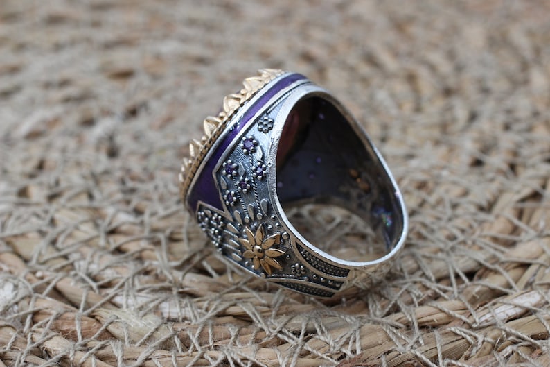 Amethyst Silver ring-Lavender