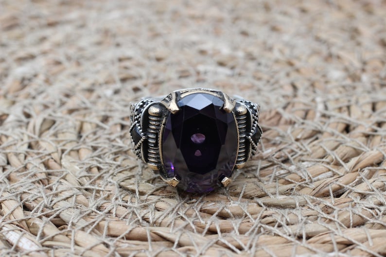 Amethyst Silver ring-Lavender