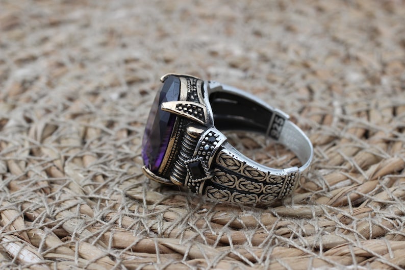 Amethyst Silver ring-Lavender