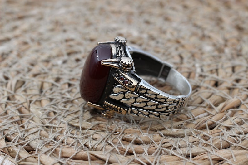 Aqeeq Silver ring for Men Prince of persia