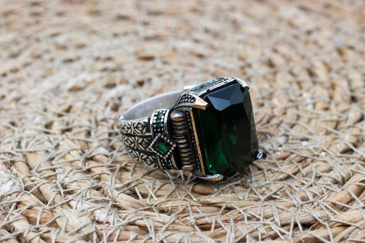 Emerald Silver ring-Prince of Persia