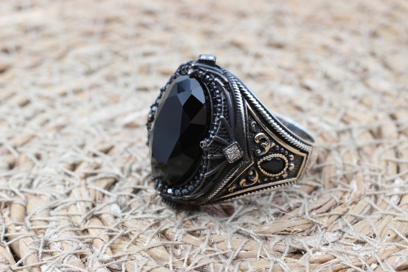 Onyx Silver ring-Blackmoney