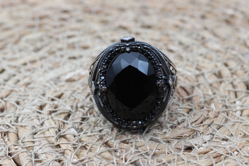 Onyx Silver ring-Blackmoney