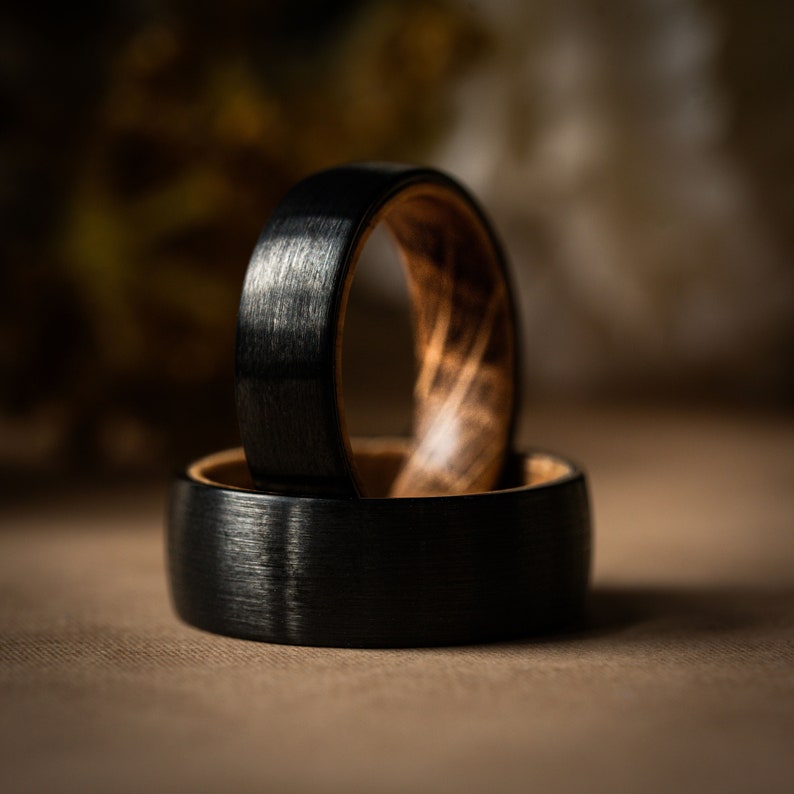 Black Bourbon-Whiskey Barrel Ring