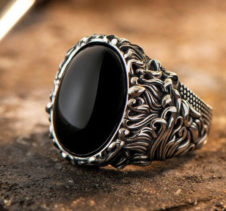 Onyx Silver ring Authentic(More Stones)