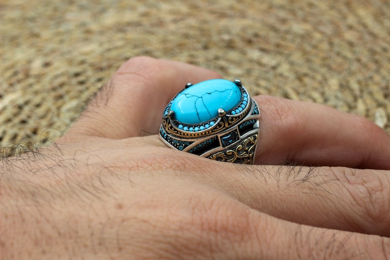 Turquoise Silver ring Majesty