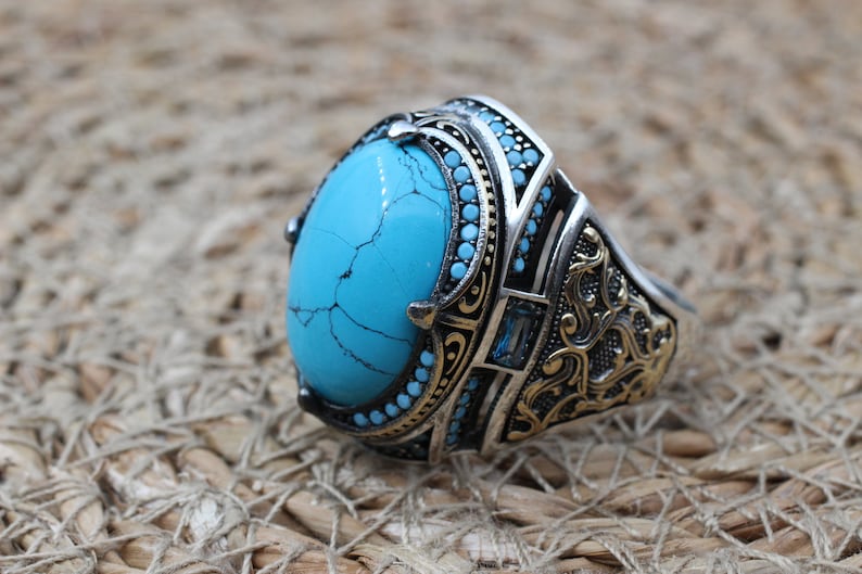 Turquoise Silver ring Majesty