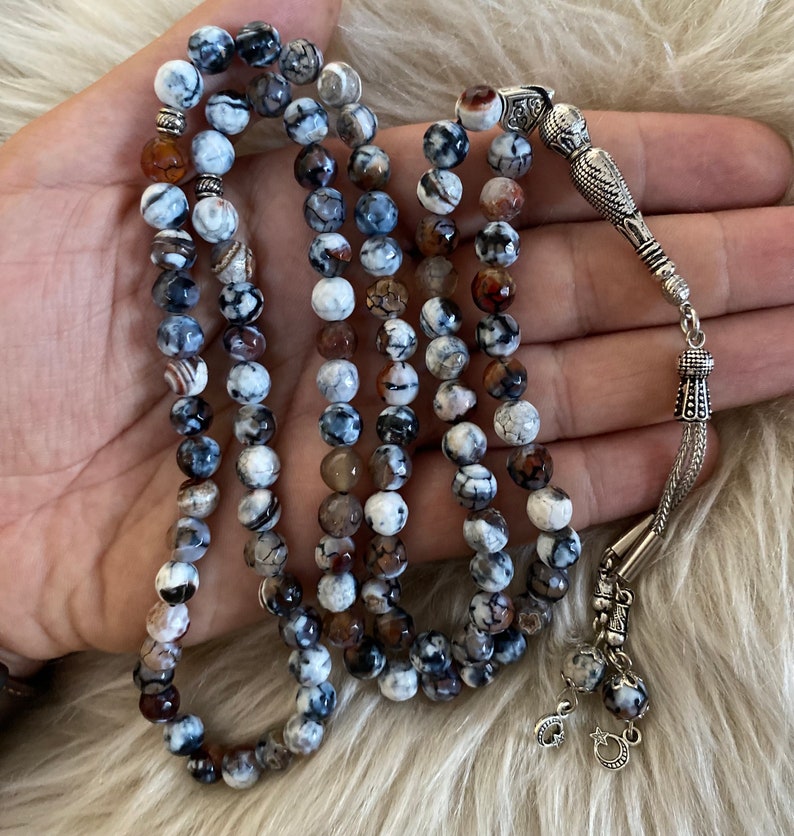 99Beads Natural Aqeeq  Prayer Beads