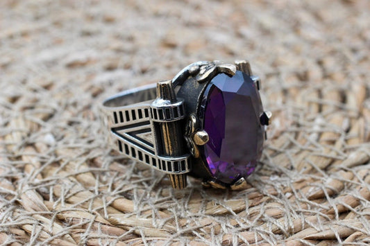 Amethyst Silver ring-Purifier