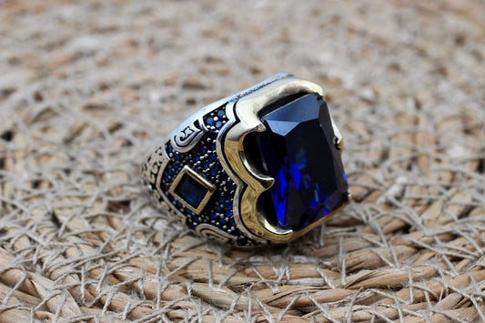 Sapphire Ring Silver-Crown of the sky