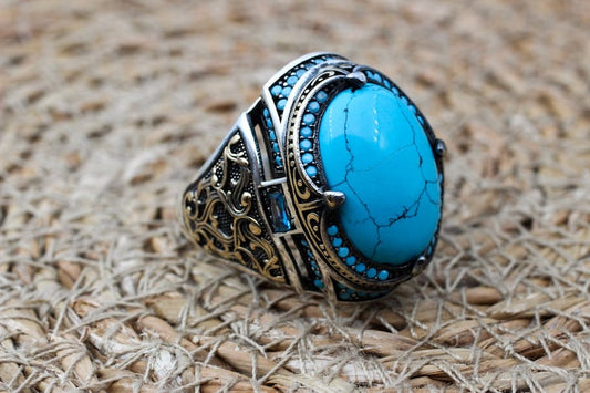 Turquoise Silver ring Majesty