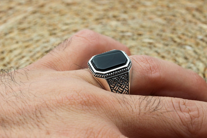 Onyx Silver ring-Ottoman