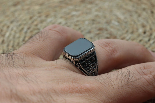 Onyx Silver ring-IstanbulTreasures