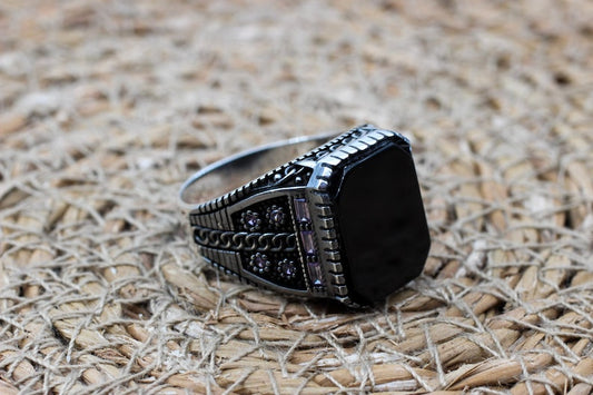 Onyx Silver ring-IstanbulTreasures