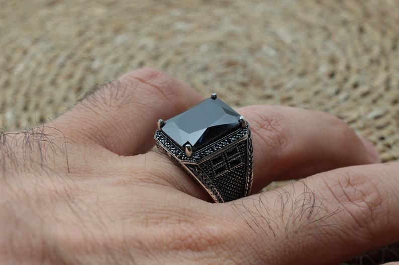 Onyx Silver ring-Men Edition