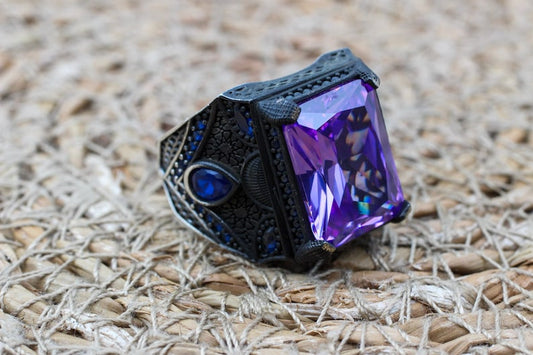 Amethyst Silver ring-Majesty