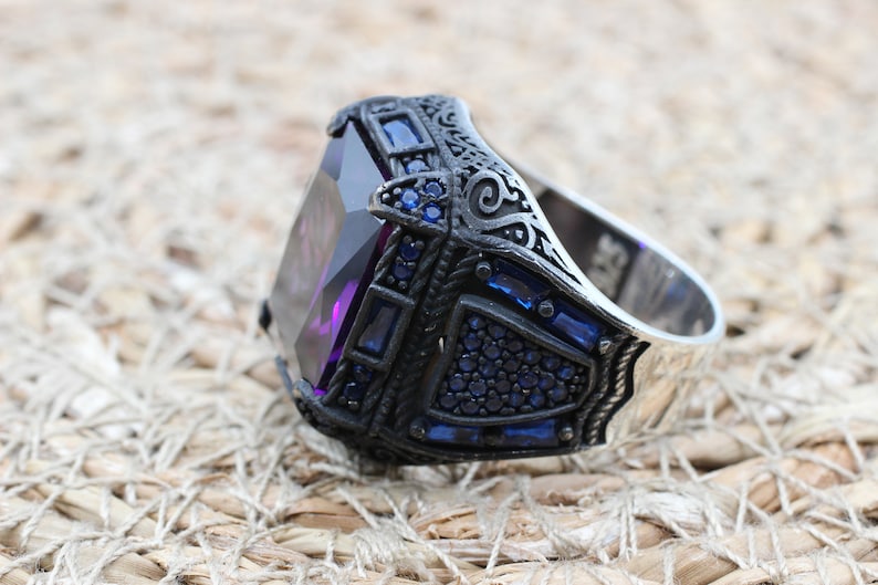 Amethyst Silver ring-Lilac