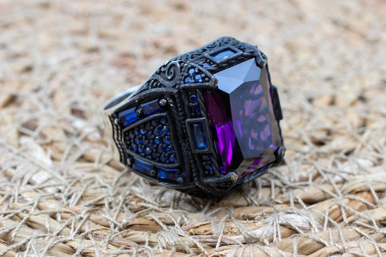 Amethyst Silver ring-Lilac