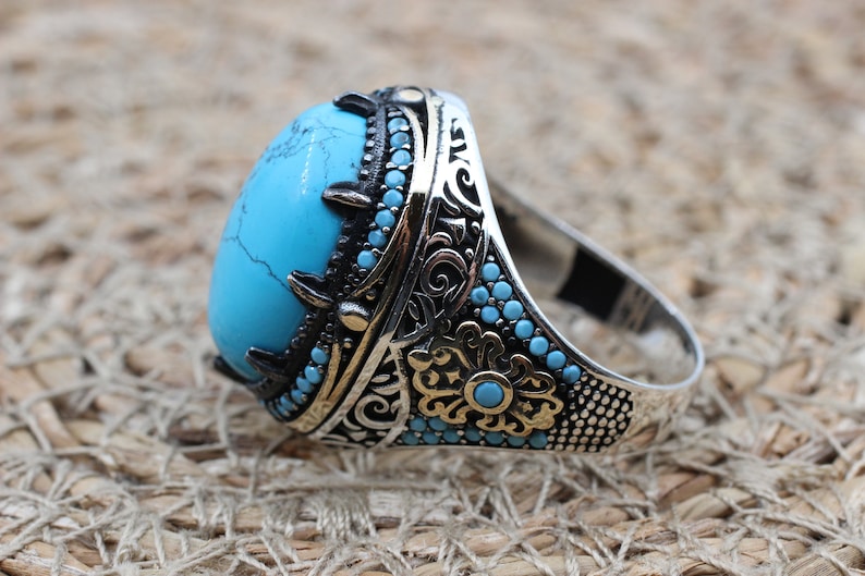 Turquoise Silver ring Feroza